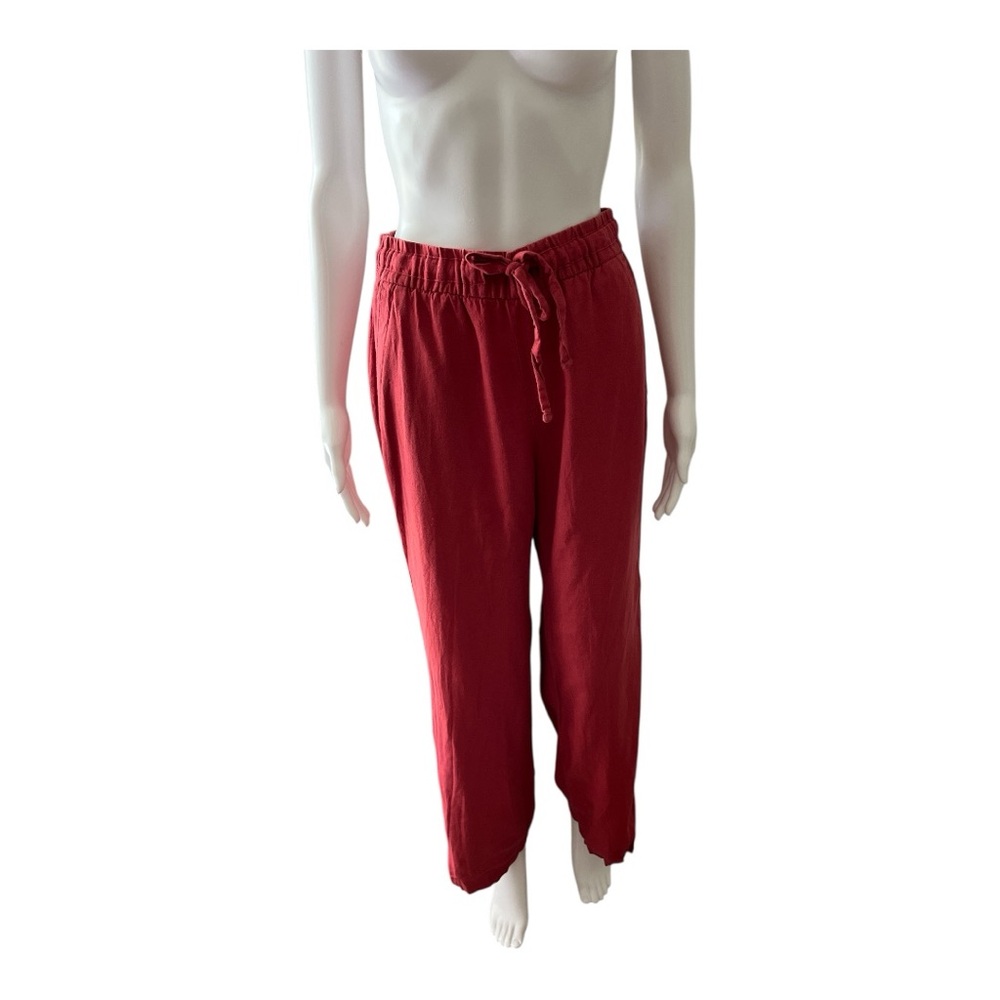 Old Navy Red Drawstring Linen Pants Size XS